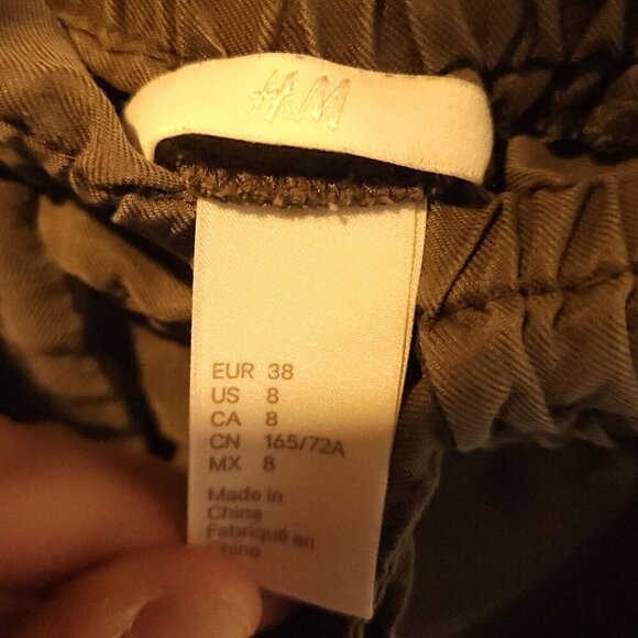 H&M Army Green Lyocel Silky Mini Skirt - Picture 4 of 5